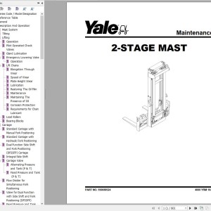 Yale F877 (GDP130EC, GDP140EC, GDP160EC Europe) Service Manual