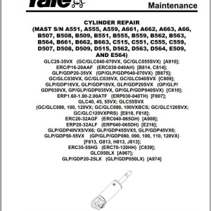 Yale G813 (GLPGDP40VX5 to 55VX Europe) Service Manual