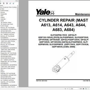 Yale G878 (GP135VX to GP155VXS) Service Manual