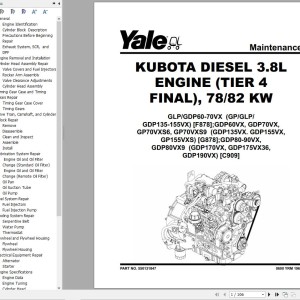 Yale G878 (GP60VX to GP70SVX Europe) Service Manual