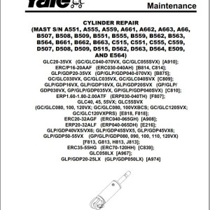 Yale H813 (GPGLPGDP080, 090, 100, 110, 120VX) Service Manual