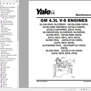 Yale J813 (GP GLPGDP80VX to 120VX) Service Manual