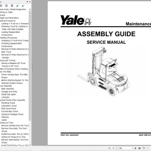 Yale J876 (GDP190DF to GDP280DF) Service Manual