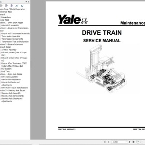 Yale J876 (GDP80DF to GDP120DF) Service Manual