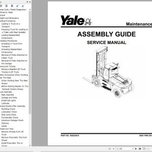Yale J877 (GDP130EF, GDP140EF, GDP160EF) Service Manual