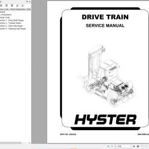 Hyster J230XD to J360XD48 (A924) Service Manual 2025