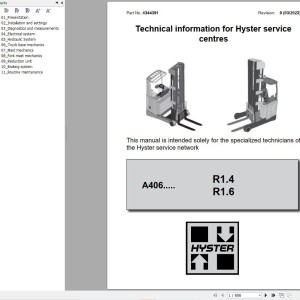 Hyster R1.4 to R2.0HD (A406) Service Manual 4344391
