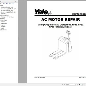 Yale MPB45VH (B245) Service Manual 2025