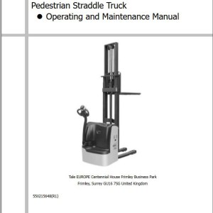 Yale MSL30WUX (A7R6) Operation Maintenance Manual 550215648
