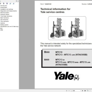 Yale MTC10 MTC13 MTC13 LWB (B868) Service Manual 2025