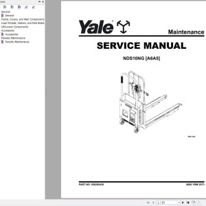 Yale NDS10NG [A6A5] Service Manual 550295439 2024