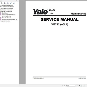 Yale SMC12 (A5L1) Service Manual 550310664 2025