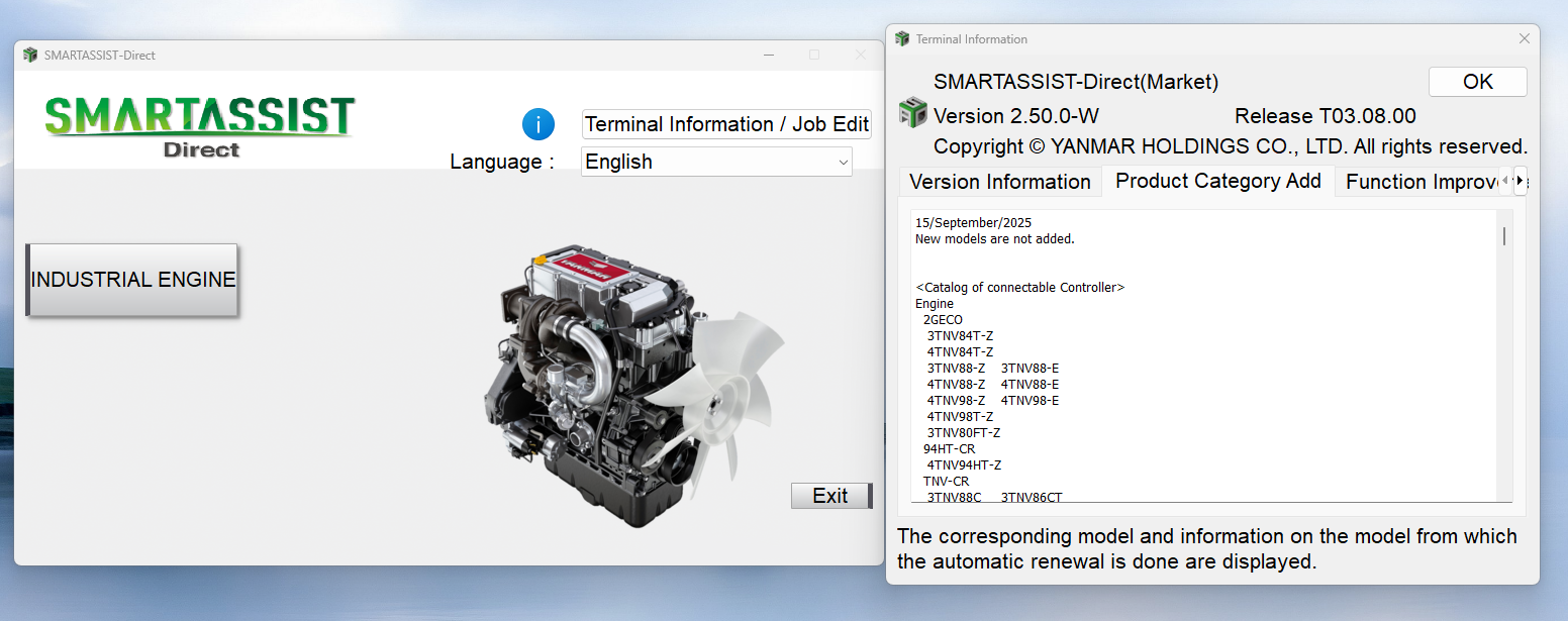 YANMAR SMART ASSIST ENGINE V2.50 09.2025 Program_1
