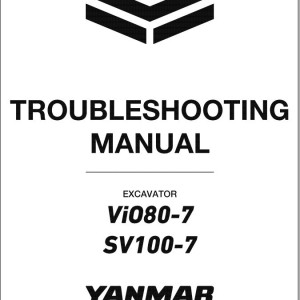 Yanmar ViO80-7 SV100-7 Troubleshooting Manual 0BKB3-EN0420