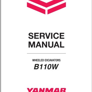 Yanmar B110W TW110 T4F Stage IV & V Service Manual EU EN 01.2022