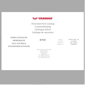 Yanmar B75W Parts Catalog TW0754 5780400216