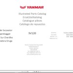 Yanmar SV120 Parts Catalog 5780400199