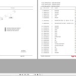 Yanmar SV120 Parts Catalog 5780400199