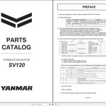 Yanmar SV120 Parts Catalog CPB65ENMA00200