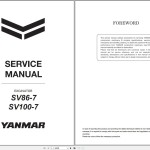 Yanmar SV86-7 SV100-7 Service Manual MMB69ENMA00200