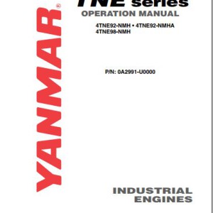 Yanmar TNE Series 4TNE92-NMH 4TNE92-NMHA 4TNE98-NMH Operation Manual 2012