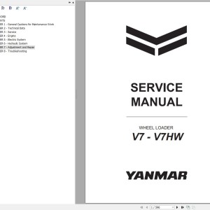 Yanmar V7 V7HW Service Manual MMC25ENWL00100