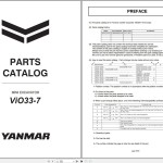 Yanmar ViO33-7 Parts Catalog CPB82ENMA00100