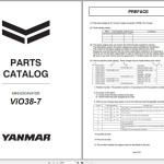 Yanmar ViO38-7 Parts Catalog CPB83ENMA00100