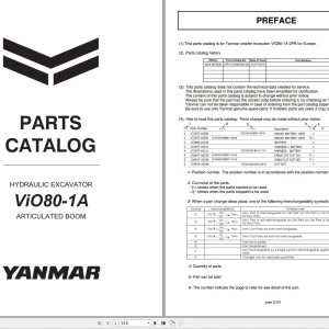 Yanmar ViO80-1A Parts Catalog CPB11CENMA40100