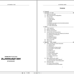 Zoomlion QY130V633_20Y ZLJ5550JQZ130V Operators Manual